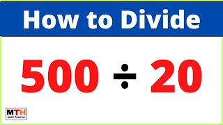 500 divided by 20 (500÷20) | Value of 500/20 | Long Division