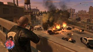 GTA 4 TLAD - Police Station Shootout   Six Star Escape