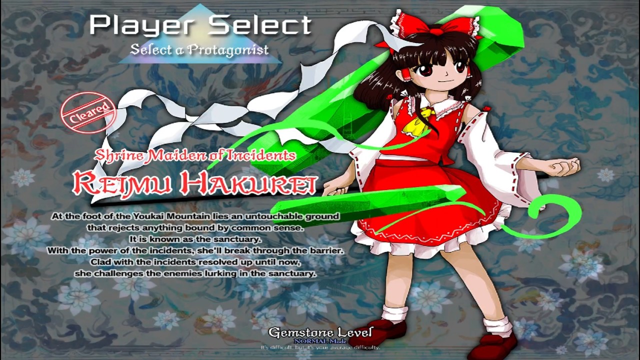 Hopefully full clearing Normal with Reimu this stream