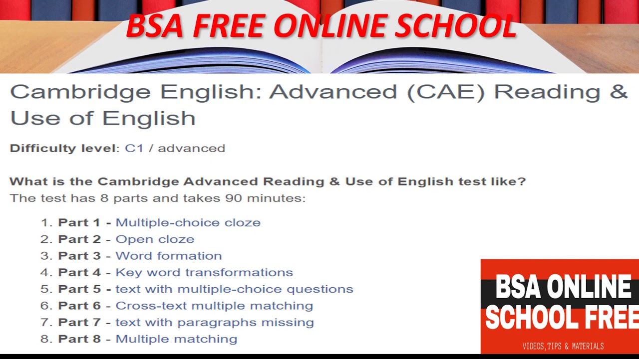 CAE LESSON 1 - YouTube