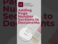 Adding Page Number Sections to Adobe InDesign documents #shorts #AdobeInDesign #InDesignTutorial