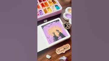 Hướng dẫn vẽ cảnh mưa bằng màu gouache 🌧️ #gouachetutorial