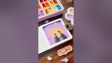 Hướng dẫn vẽ cảnh mưa bằng màu gouache 🌧️ #gouachetutorial