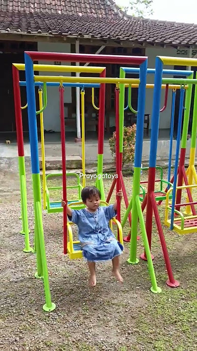 Mainan Anak Ayunan Rantai Besi warna-warni #produsenmainan #ayunan #tamanbermain