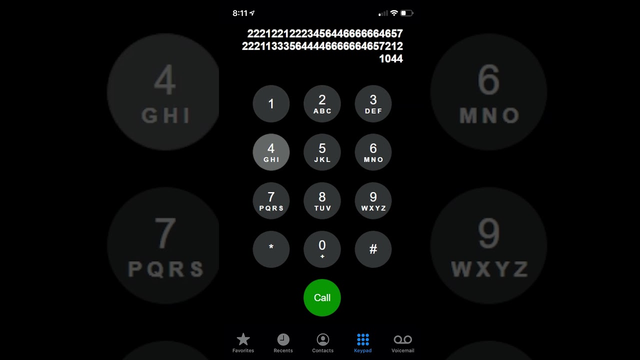 KSI - Thick of It in Iphone Dialpad