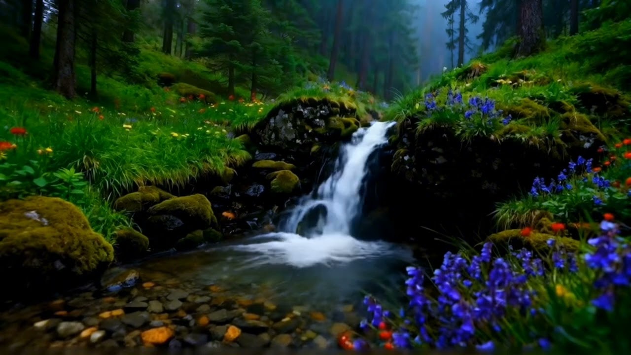 A Peaceful Waterfall Scene Straight From a Dream