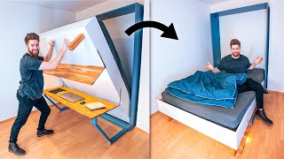 2-in-1 Bett & Schreibtisch für Studenten gebaut! image