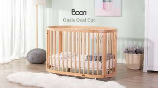 Boori Oasis Oval Cot 橢圓形實木嬰兒床