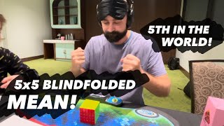 3:37.44 5x5 Blindfolded Mean! PR/WR5