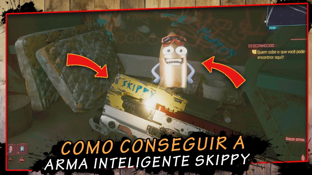 Miniatura do vídeo Cyberpunk 2077, Como conseguir a arma inteligente skippy | Super Dica