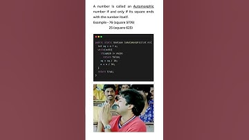 Java Automorphic Number Program #viral #shorts