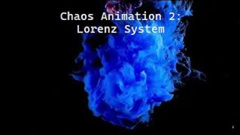 Intermediate Chaos Animation: Lorenz System