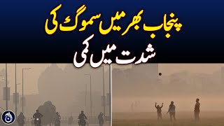 Smog intensifies down across Punjab - Aaj News