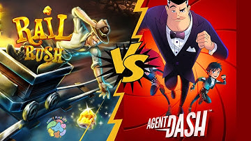 Rail Rush vs Agent Dash 🙉 Part 1 - Beginner 🎨 Gameplay Walkthrough 🍅 #railrush #agentdash