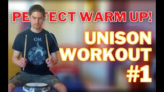 Unison Workout 60-140bpm BLAST BEAT BUILDER 2/3 (AMAZING WARM UP) drum along practice pad exercise