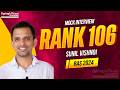 Mr. Sunil Vishnoi | RAS-2024 | Rank-106 | Mock Interview | SpringBoard Academy