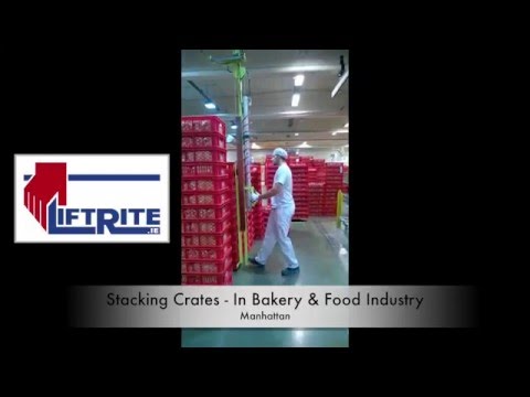 Watch LiftRite crate stacking for the food and baking industry