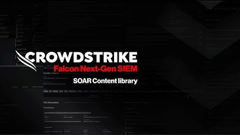 CrowdStrike Falcon Fusion SOAR Content Library