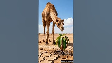 The camel saved the mango plant from drying up by watering it.😭#ai #tree #save #camel