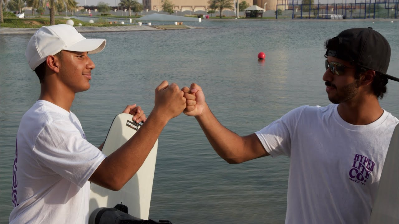 Funny doc starts with the boyss!!! At Alforsan cable park