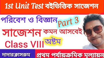 Class 8 Paribesh O Bigyan First Unit Test Suggestion 2024/Class 8 Science 1st Unit Test Question 2