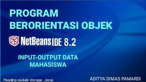 Tugas PBO-B1 Input Output Data Mahasiswa Menggunakan JAVA dan Software NetBeans