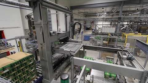 Palletizing line Krones Palmaster and two Octopus wrappers  2