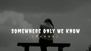 Keanesomewhere Only We Know speed Up Reverb  Iyrics