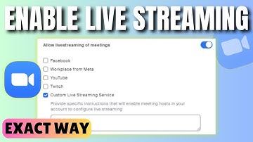How to Enable Live Streaming on Zoom 2025
