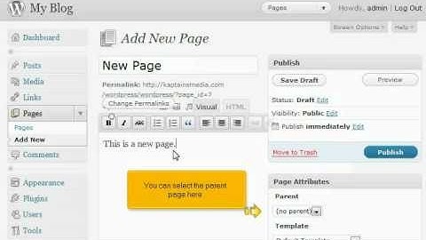 WebHosting Break Prsents: Managing Pages in Word Press