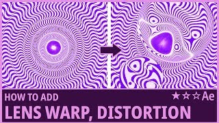 After Effects tutorials - Make image warped through a lens distortion - (Lens Warp, Lens Distortion)