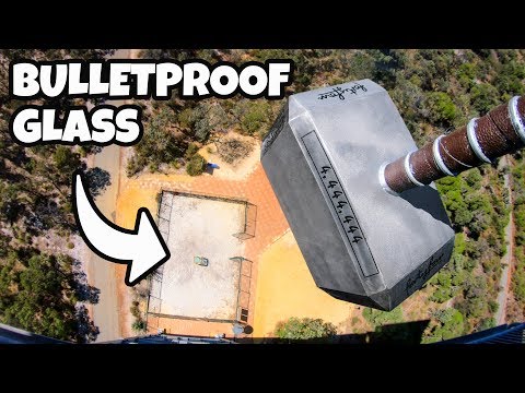 100kg-thor’s-hammer-vs.-bulletproof-glass-from-45m!