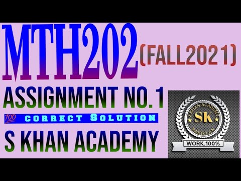 mth202 assignment no 1