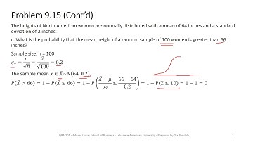 Sampling Distributions Solved Problems - Part 1