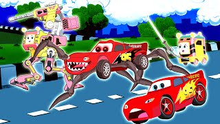CAR EATER McQUEEN vs Sandy Robot | Epic Battle