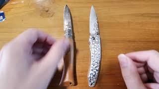 MCUSTA MC-114D VG10, 32layer Damascas, Hammered Finish, Frame Lock Knife. Made in Japan, Seki.