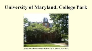 University of Maryland College Park