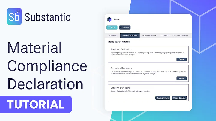 Substantio: Material Compliance Declaration - EN