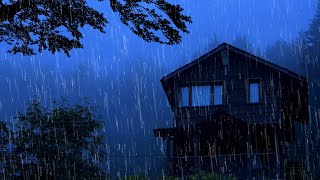 Rain Sounds for Deep Sleep - Heavy Rain and Thunder on the Roof in the Foggy Forest at Night #22