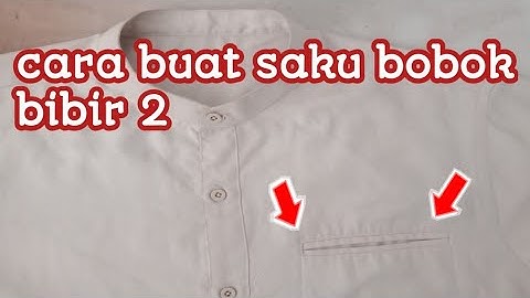 cara jahit saku bobok bibir 2 baju Koko