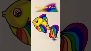 Rainbow Fish Drawing Tutorial #shorts #shortsvideo #youtubeshorts #viralvideo