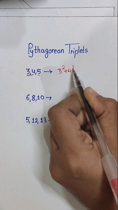 Pythagorean Triplets | Pythagoras triplet | Basic math| Ayushi teacher ...