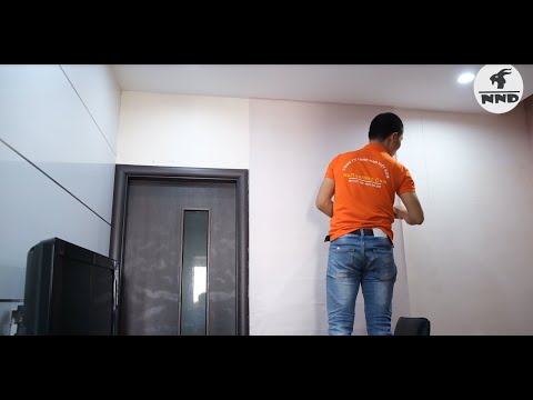 Thi công giấy dán tường phòng ngủ nhà chung cư