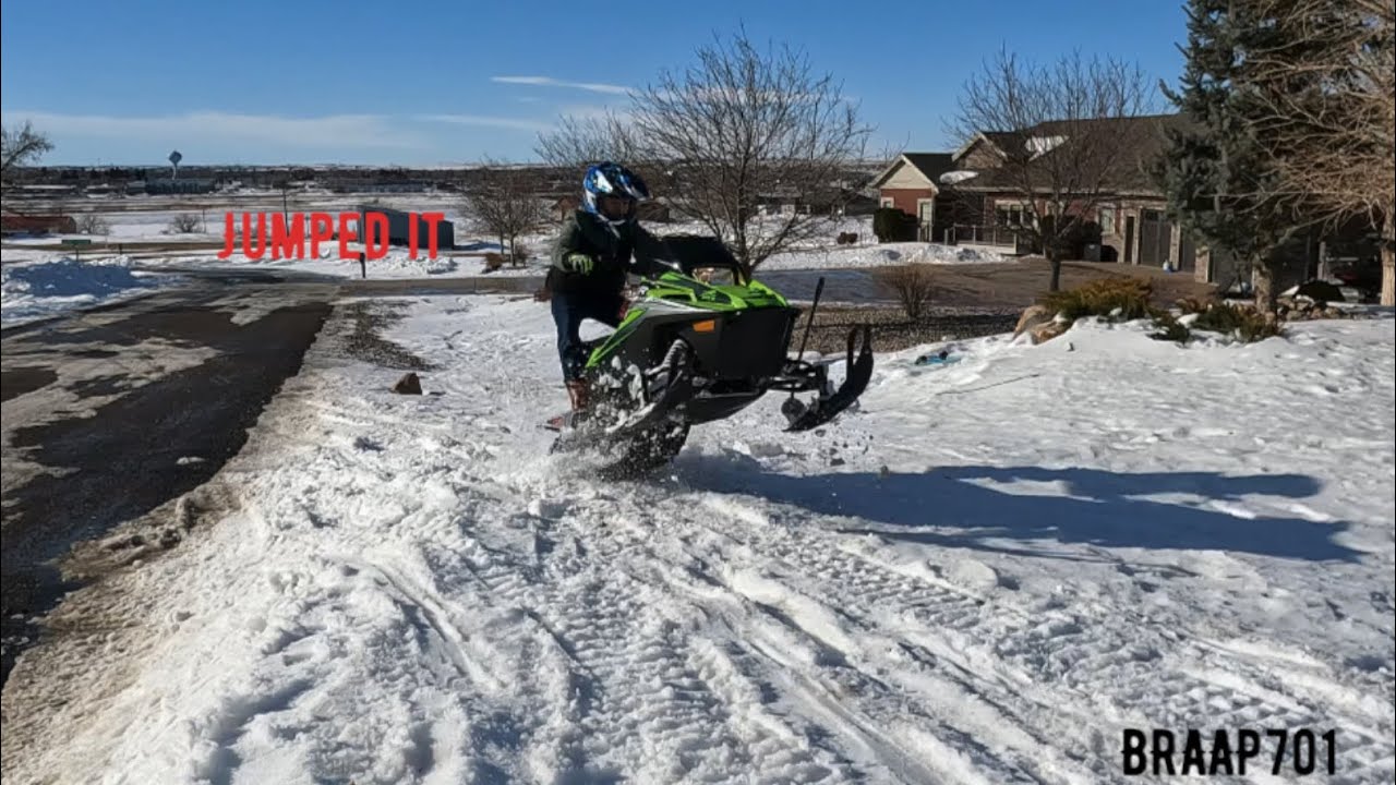 Snow melting and snowmobile/four wheeler out ( GREAT DAY) YouTube