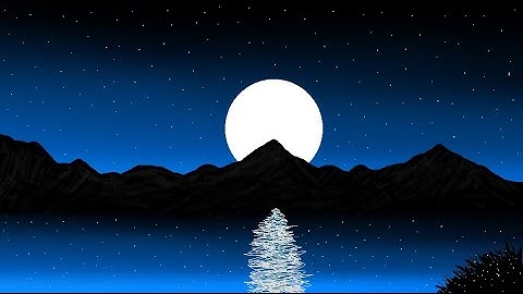 How to draw in computer ms paint scenery drawing | Night sky drawing in ms paint |ms paint night sky