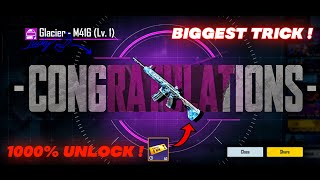 TRICK 😱 1000% UNLOCK M416 Glacier | M4 Glacier Crate Opening Trick | Bgmi M4 Glacier Free Trick screenshot 2