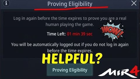 MIR4 New Feature | Providing Eligibility | Is it helpful?