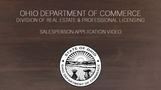 Real Estate & Professional Licensing - Salesperson Applicant Video