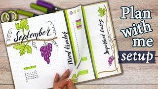 Bullet Journal SEPTEMBER setup.  Plan with me bullet journal September