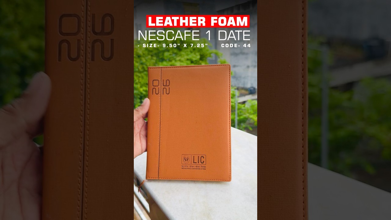 2026 Leather Foam LIC Nescafe 1 Date Diary | Code- 44